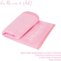 Pink Superfine Microfiber Yoga Mat Towel Gym with Corner Pockets